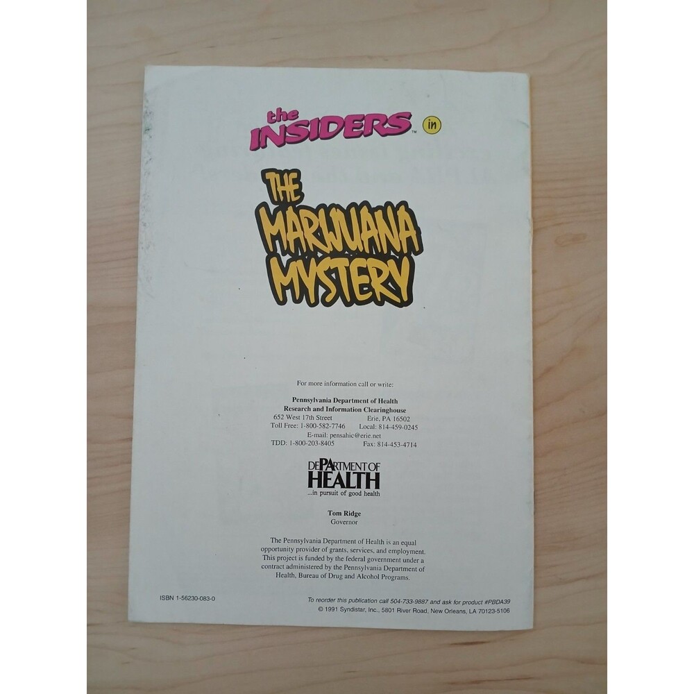 The Insiders Magazine 1991 The Marijuana Mystery Anti Cannabis Edition - Picture 5 of 6
